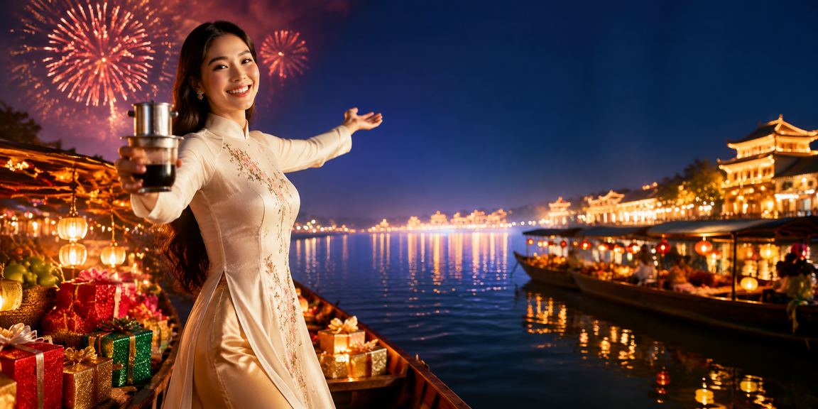Người đàn ông tại Huế nhâm nhi cà phê buổi sáng và xem kết quả xổ số trên máy tính bảng